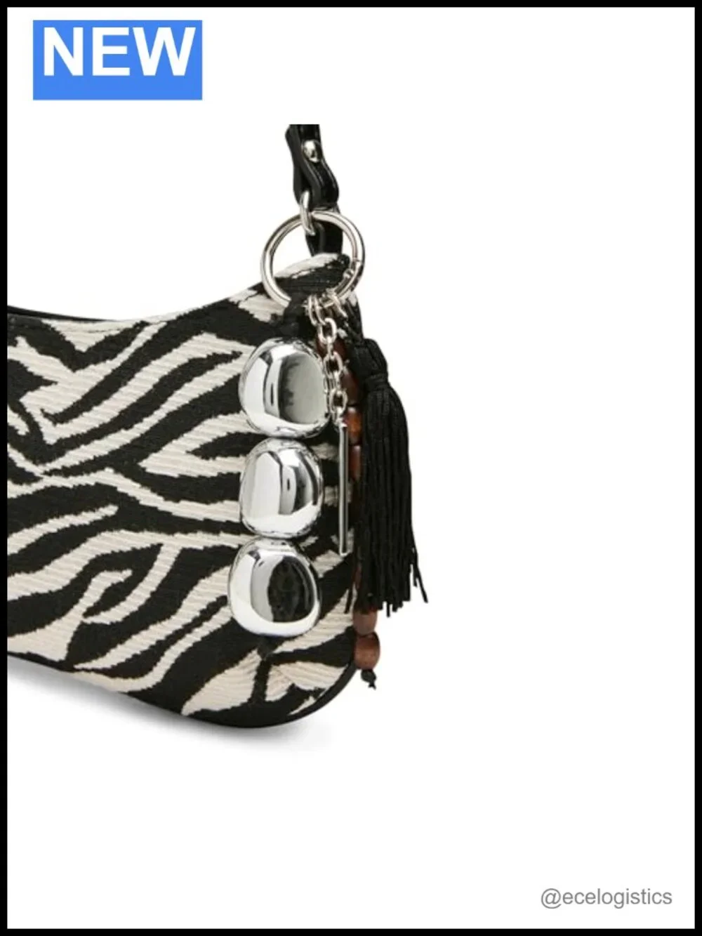 Shoulder Bag Faux Leather Shoulder Strap Zipper Charms